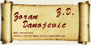 Zoran Danojević vizit kartica